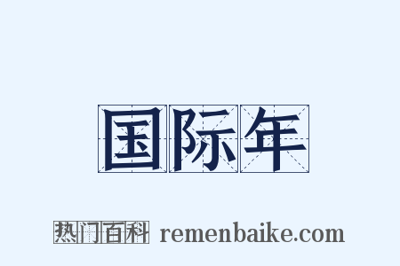 国际年是什么意思的图片